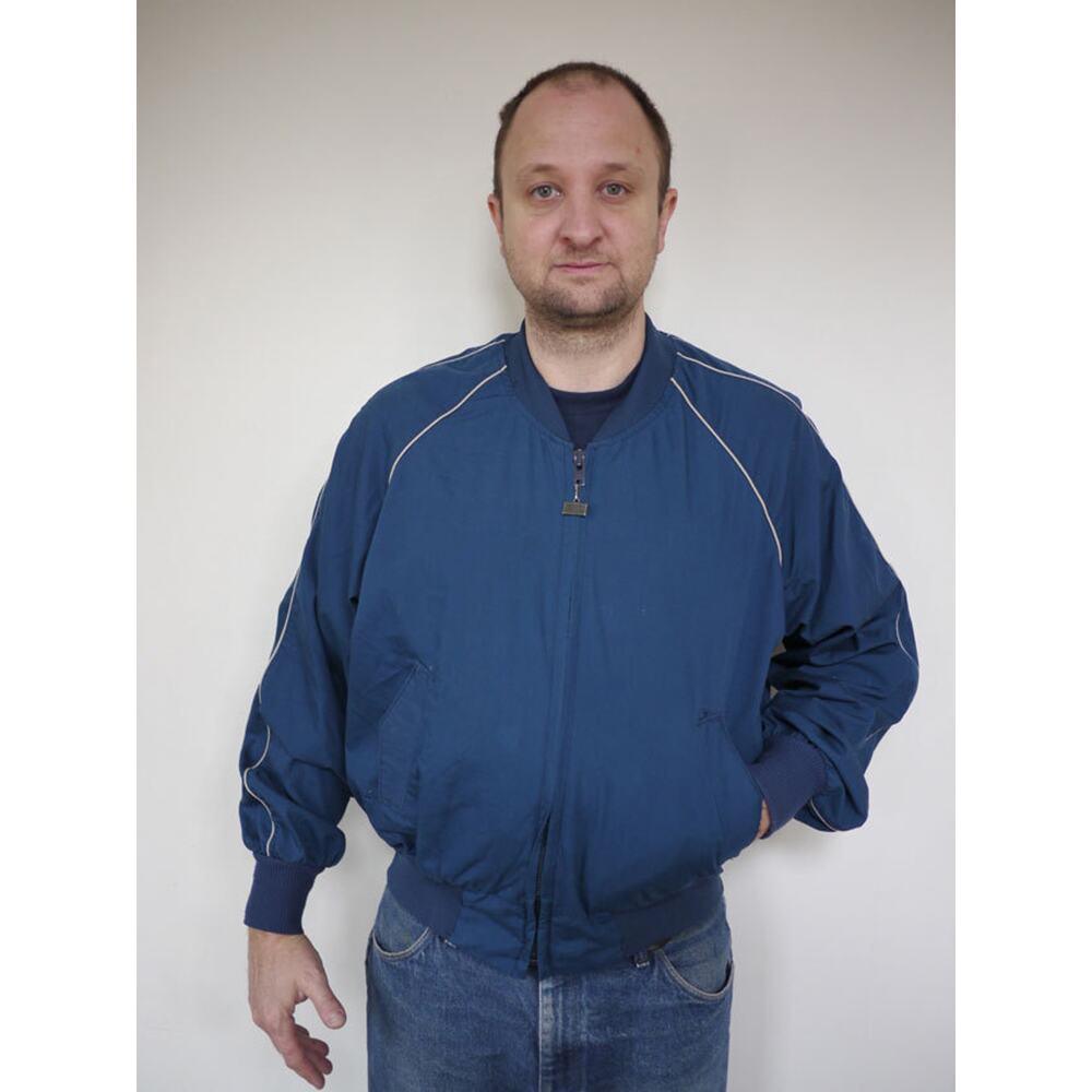 Vintage 1970s WALLS Navy Blue Parka HARRINGTON Work JACKET Mens USA M